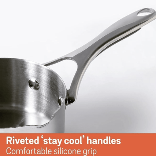 Meyer Select Stainless-Steel Open Milkpan, 0.9 Liters/14cm, Silver - Image 2